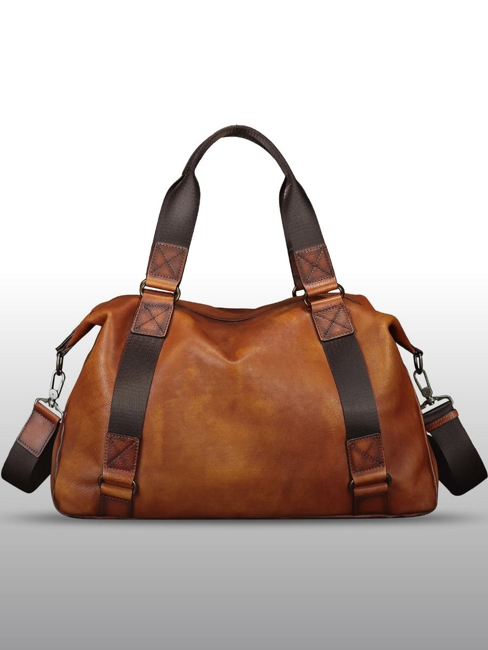 Genuine Leather Travel Bag for Men and Women Duffle Bag